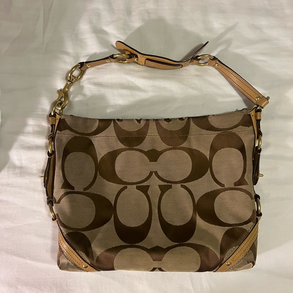 Coach Brown Signature Shoulder Bag
